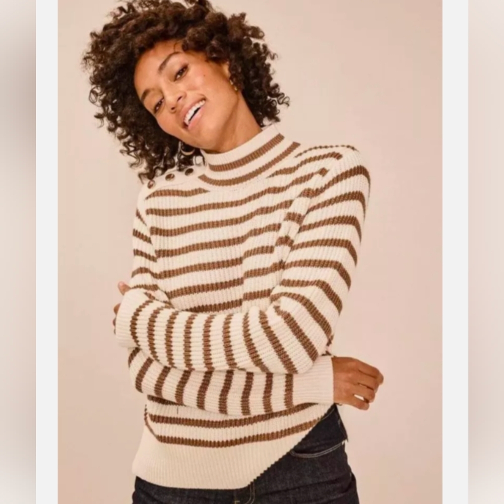 Mos Mosh/Lin Stripe Knit Sweater Sz M